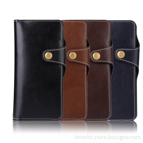 Triangle button leather grain wallet phone case for samsung galaxy note7